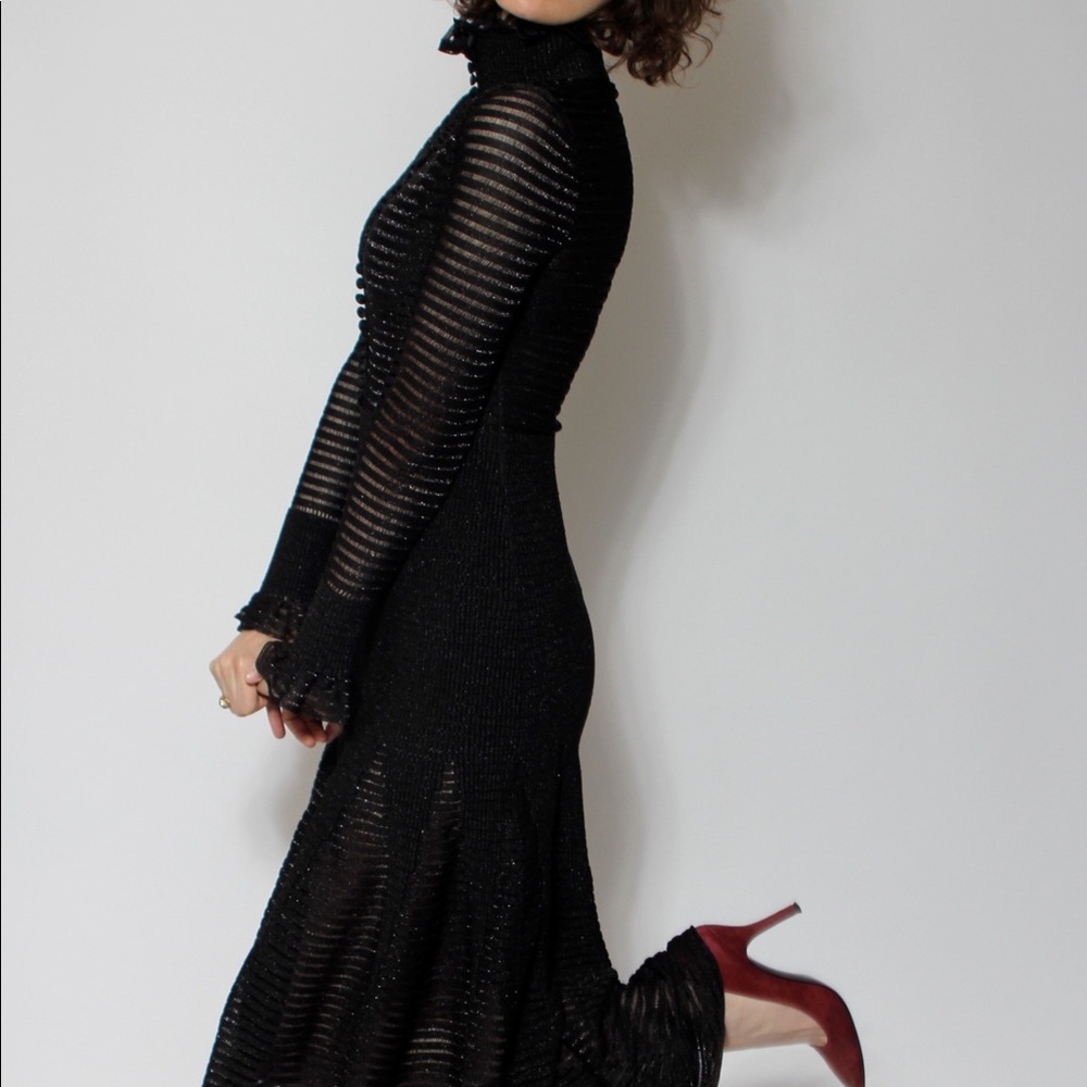 Alexander McQueen small silk black dress